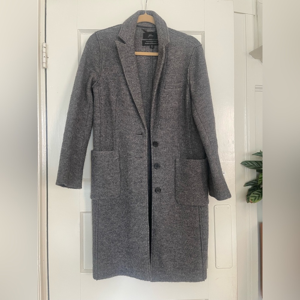 J.Crew Boiled wool gray coat